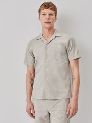 Oliver Sweeney Grey Cotton Short Sleeved Shirt - Image 1 of 7