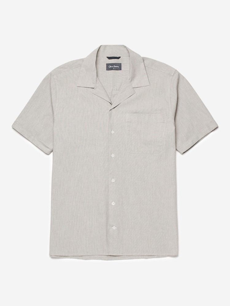 Oliver Sweeney Grey Cotton Short Sleeved Shirt - Image 7 of 7