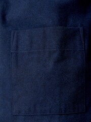 Oliver Sweeney Blue Brushed 100% Cotton Overshirt - Image 3 of 5