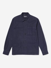 Oliver Sweeney Blue Brushed 100% Cotton Overshirt - Image 5 of 5