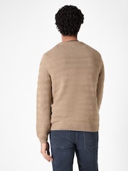 Oliver Sweeney Cream 100% Cotton Crew Neck Jumper - Image 3 of 6