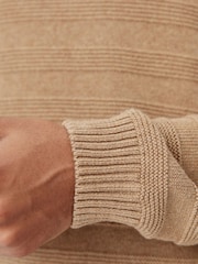 Oliver Sweeney Cream 100% Cotton Crew Neck Jumper - Image 5 of 6