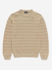 Oliver Sweeney Cream 100% Cotton Crew Neck Jumper - Image 6 of 6