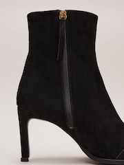 Phase Eight Black Suede Ponited Heeled Boots - Image 3 of 8