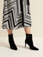 Phase Eight Black Suede Ponited Heeled Boots - Image 5 of 8