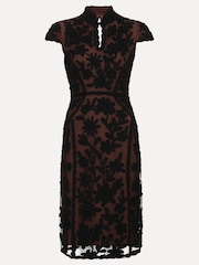 Phase Eight Black Edith Tapework Midi Dress - Image 7 of 7