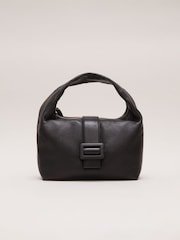 Phase Eight Black Leather Mini Buckle Tote Bag - Image 3 of 6
