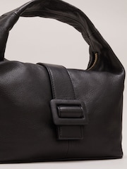 Phase Eight Black Leather Mini Buckle Tote Bag - Image 6 of 6