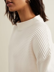 Phase Eight Cream Elise Ripple Jumper - Image 5 of 7