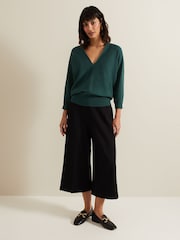 Phase Eight Green Gina V-Neck Batwing Jumper - Image 3 of 7