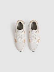 Unseen Suede Leather Colour-Block Trainers - Image 2 of 4