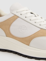 Unseen Suede Leather Colour-Block Trainers - Image 4 of 4