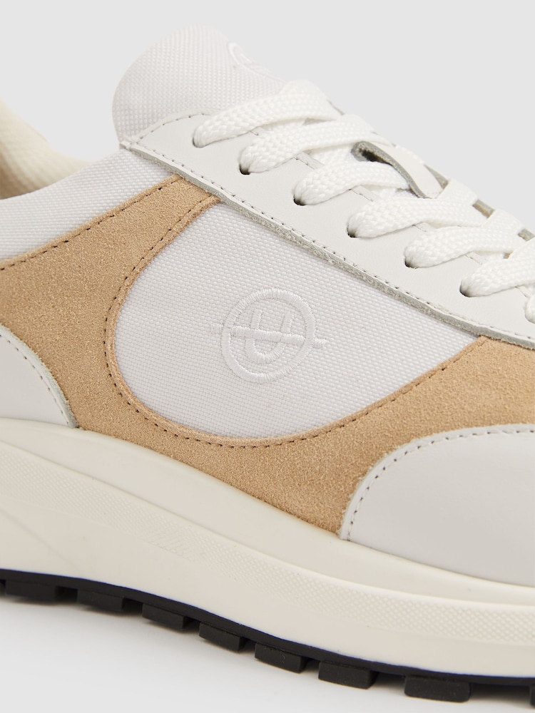 Unseen Suede Leather Colour-Block Trainers - Image 4 of 4