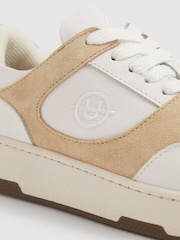 Unseen Leather Suede Panelled Trainers - Image 4 of 4