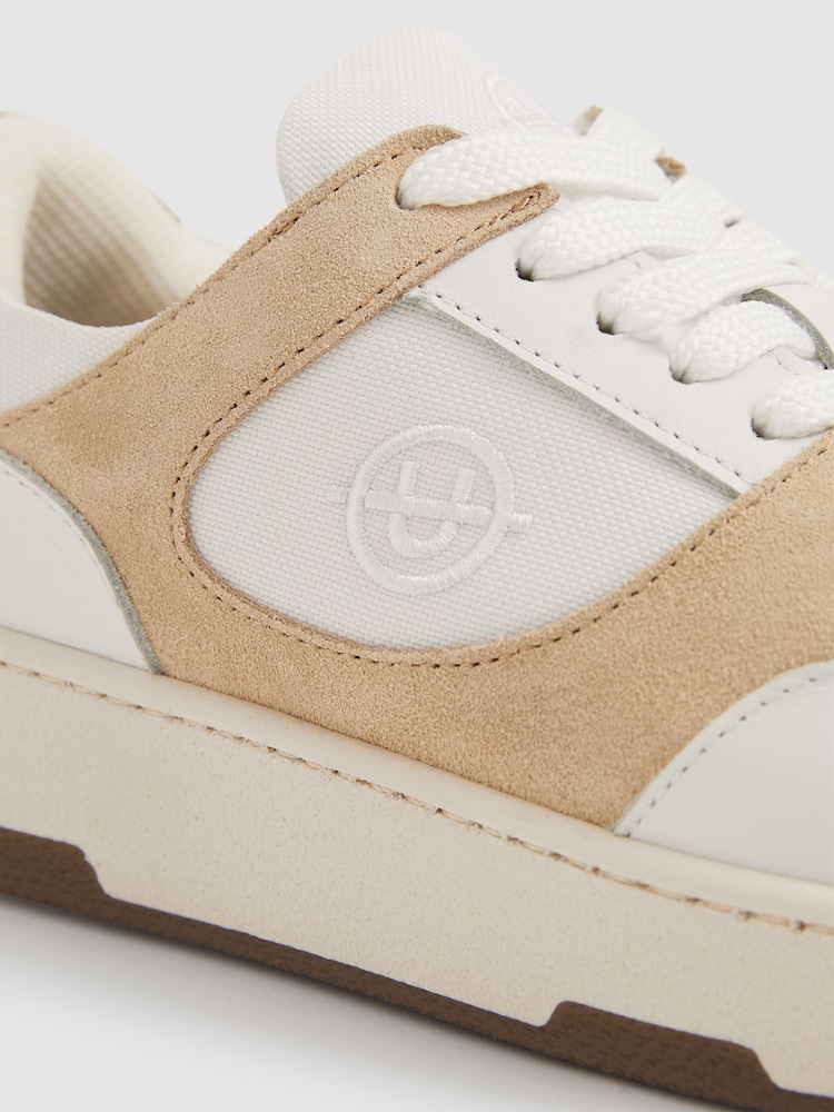 Unseen Leather Suede Panelled Trainers - Image 4 of 4