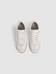 Unseen Leather Suede Court Trainers - Image 2 of 4