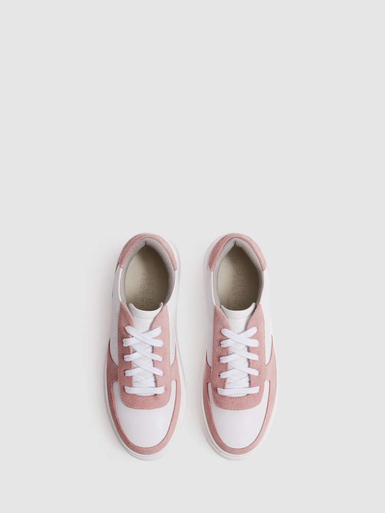 Unseen Footwear Suede and Leather Trainers - Image 2 of 4