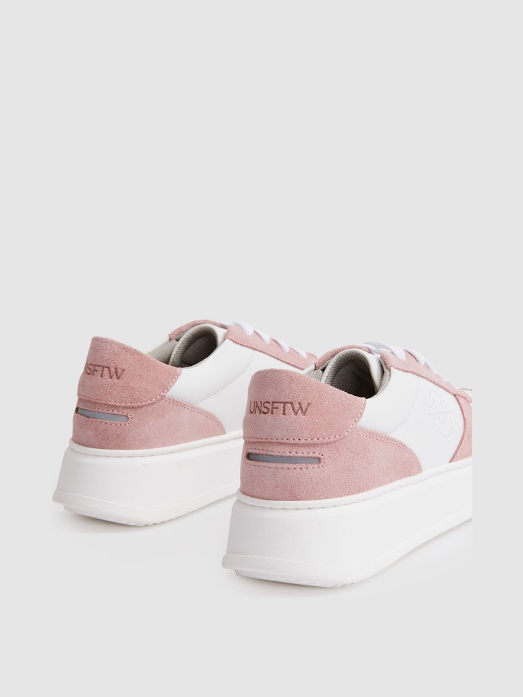 Unseen Footwear Suede and Leather Trainers - Image 4 of 4