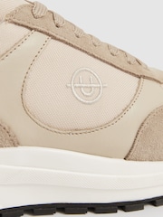 Unseen Suede Leather Colour-Block Trainers - Image 4 of 4