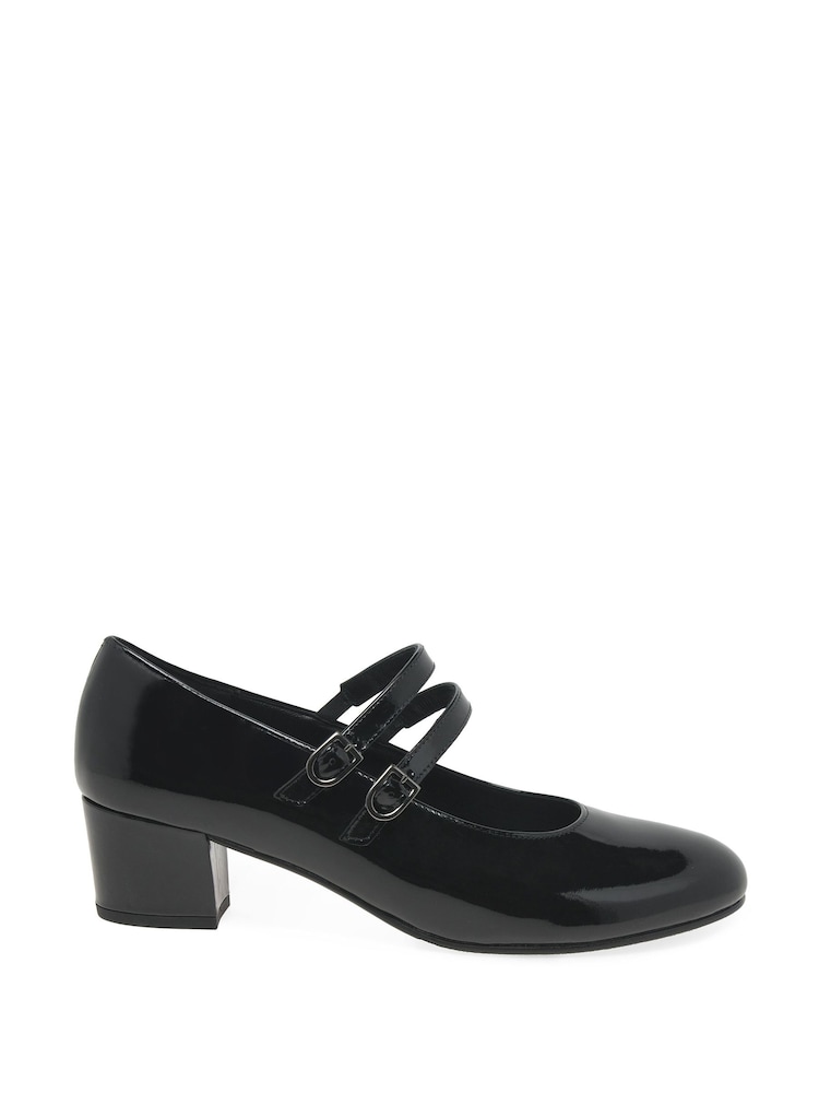 Gabor Belva Patent Court Black Shoes - Image 1 of 5 Gabor Belva Patent Court Black Shoes - Image 1 of 5