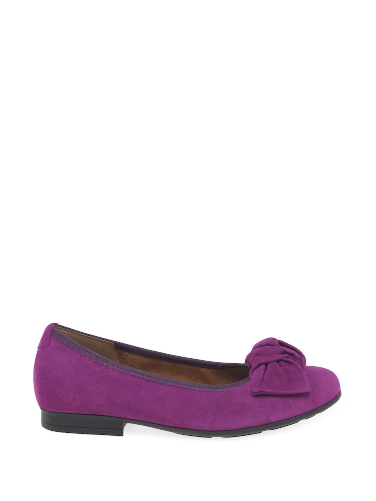 Gabor Picnic Suede Ballerina Style Shoes - Image 1 of 5