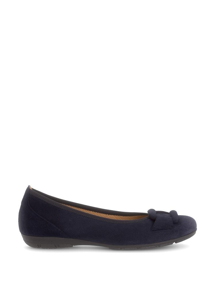 Gabor Raven Suede Ballerina Style Shoes - Image 1 of 5