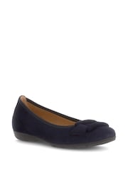Gabor Raven Suede Ballerina Style Shoes - Image 3 of 5