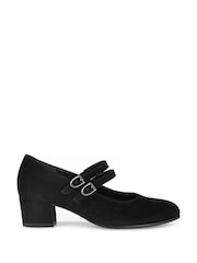 Gabor Belva Suede Court Black Shoes - Image 1 of 5