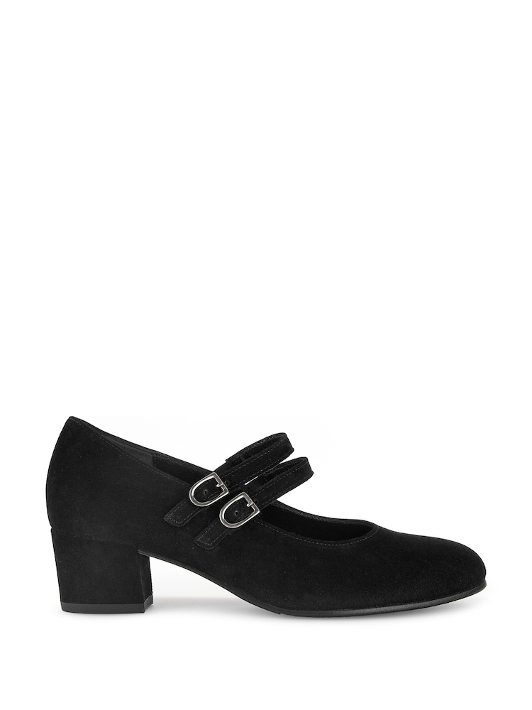 Gabor Belva Suede Court Black Shoes - Image 1 of 5 Gabor Belva Suede Court Black Shoes - Image 1 of 5