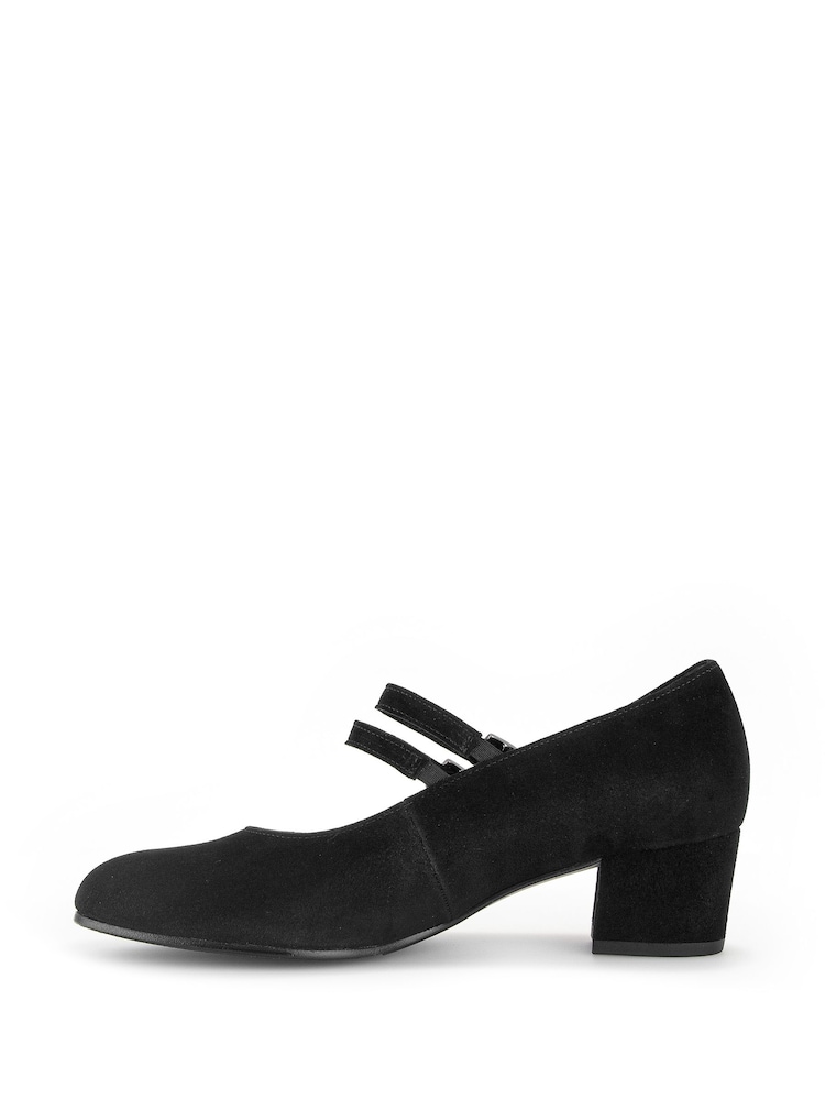 Gabor Belva Suede Court Black Shoes - Image 2 of 5 Gabor Belva Suede Court Black Shoes - Image 2 of 5