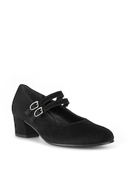 Gabor Belva Suede Court Black Shoes - Image 3 of 5