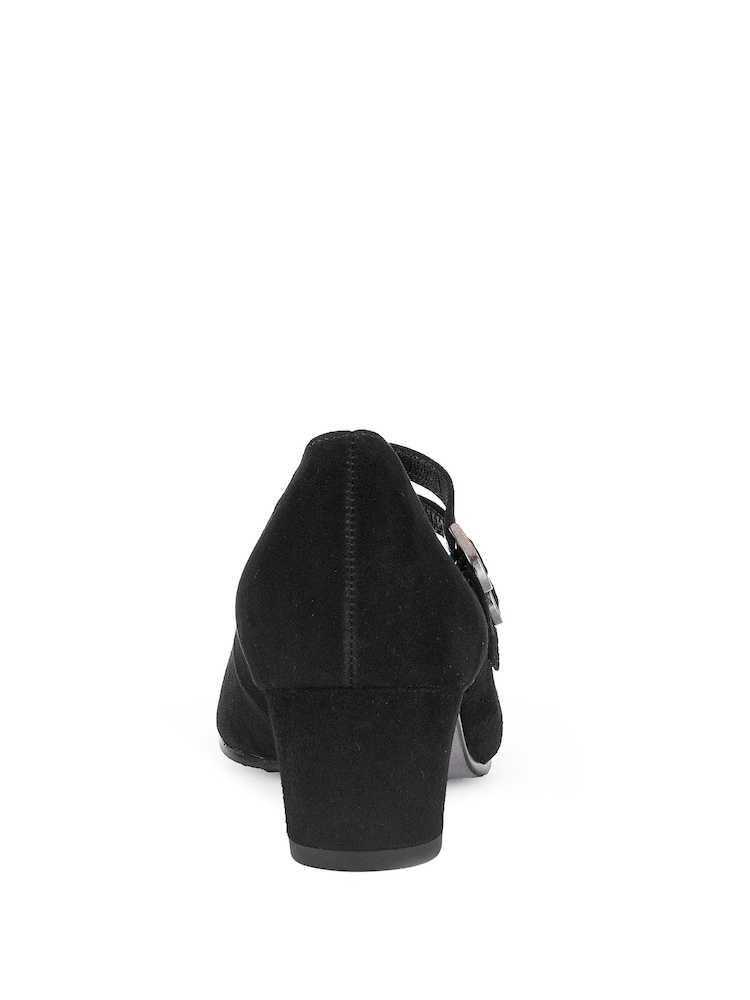 Gabor Belva Suede Court Black Shoes - Image 5 of 5 Gabor Belva Suede Court Black Shoes - Image 5 of 5