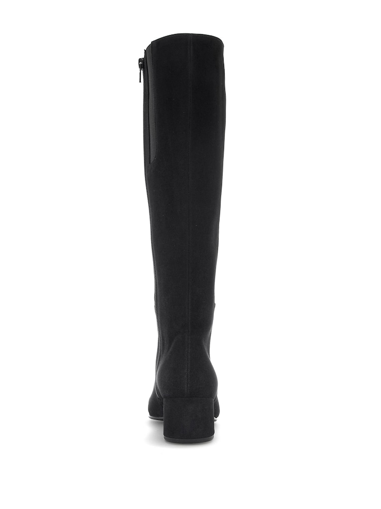 Gabor Calf Fit Medium Ashby Long Legged Suede Black Boots - Image 5 of 5