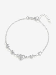 Simply Silver Silver Tone 925 Polished Silver Puff Heart Bracelet - Image 3 of 6
