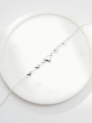 Simply Silver Silver Tone 925 Polished Silver Puff Heart Bracelet - Image 5 of 6