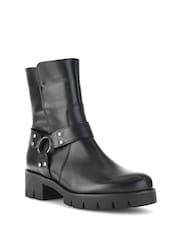Gabor Burford Leather Ankle Black Boots - Image 3 of 5