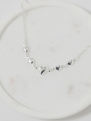 Simply Silver Silver Tone 925 Polished Silver Puff Heart Necklace - Image 3 of 3