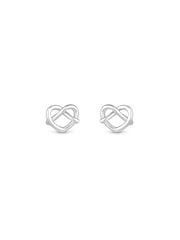 Simply Silver Silver Tone 925 Open Cross-Over Heart Stud Earrings - Image 3 of 4