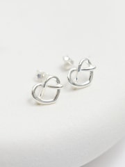 Simply Silver Silver Tone 925 Open Cross-Over Heart Stud Earrings - Image 4 of 4
