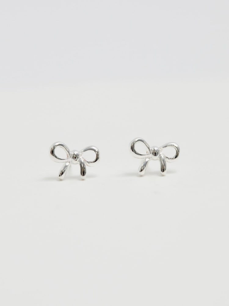Simply Silver Silver Tone Sterling 925 Polished Bow Stud Earrings - Image 2 of 4