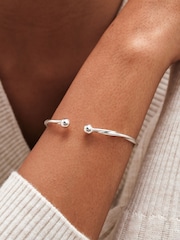 Simply Silver צמיד חפת מפותל מלוטש מכסף סטרלינג 925 - Image 3 of 4