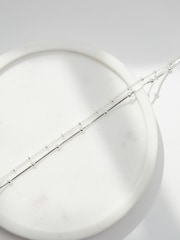 Simply Silver Silver Tone Sterling 925 Polished Double Row Ball Chain Bracelet - Image 1 of 4