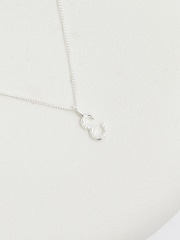 Simply Silver Silver Tone Sterling 925 Polished and Cubic Zirconia Initial Pendant - Image 3 of 6