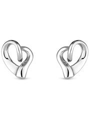 Simply Silver Silver Tone Sterling 925 Pave Padlock Charm Hoop Earrings - Image 2 of 3