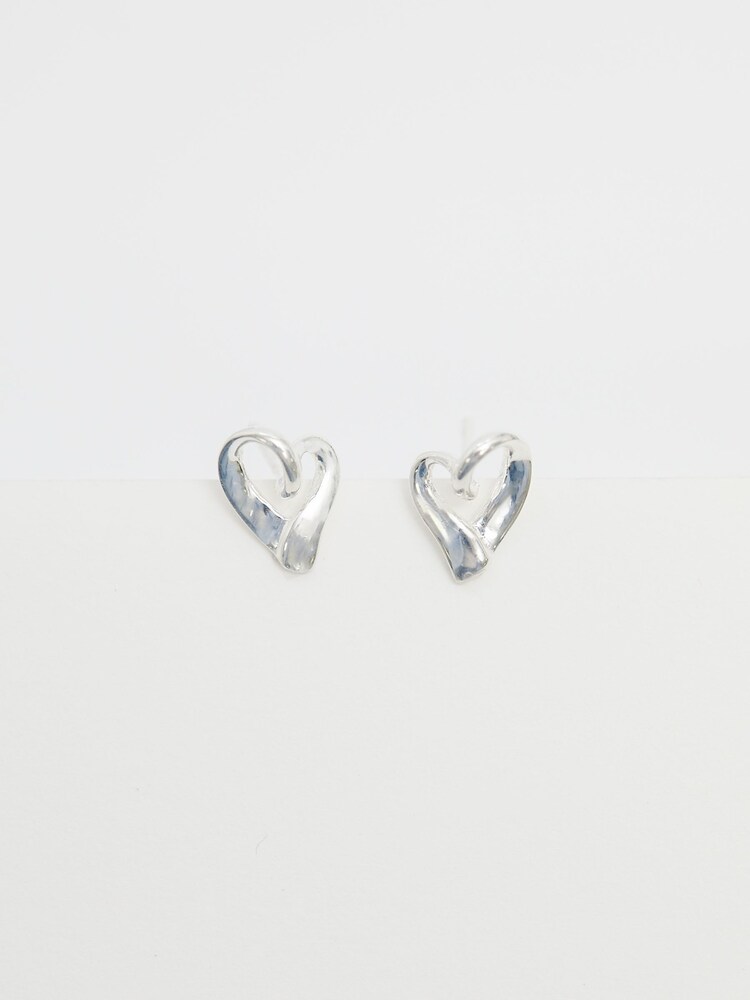 Simply Silver Silver Tone Sterling 925 Pave Padlock Charm Hoop Earrings - Image 3 of 3