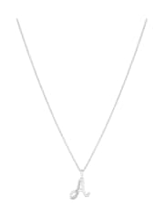 Simply Silver Silver Tone Sterling 925 Polished and Cubic Zirconia Initial Pendant - Image 4 of 4