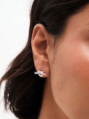 Simply Silver Silver Tone Sterling 925 Polished  Knotted Stud Earrings - Image 1 of 3