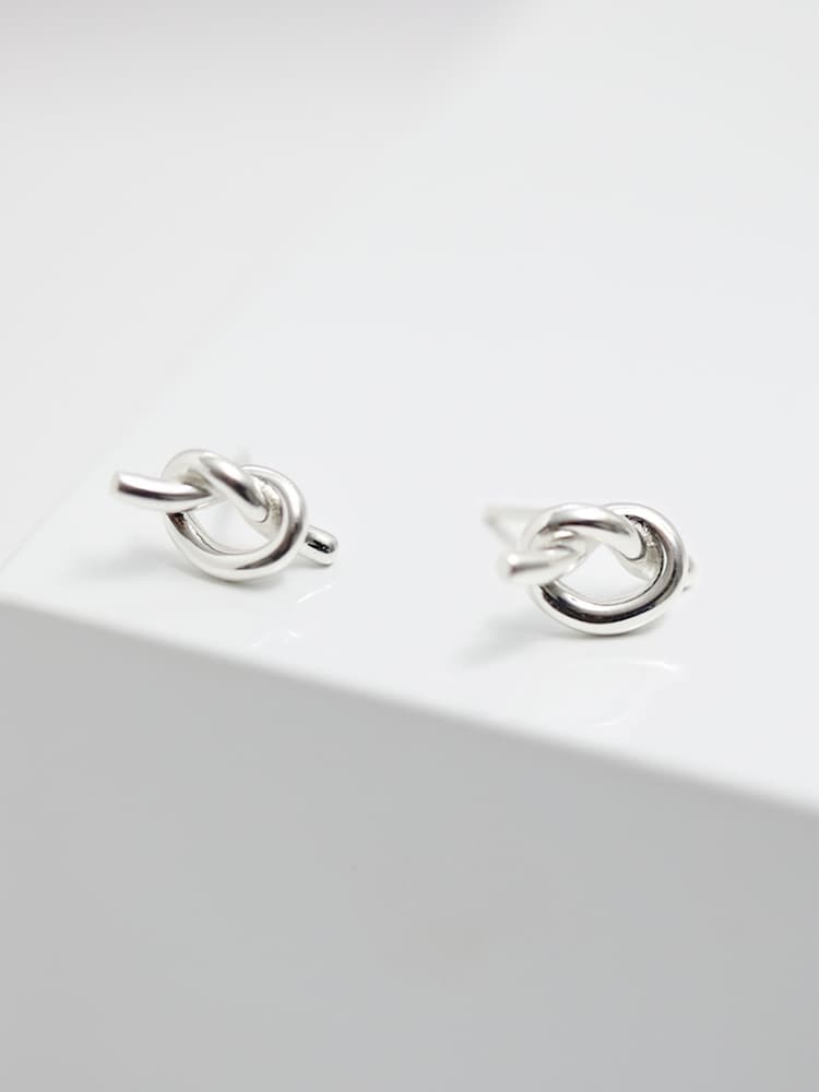 Simply Silver Silver Tone Sterling 925 Polished  Knotted Stud Earrings - Image 2 of 3