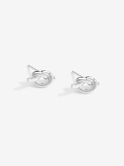Simply Silver Silver Tone Sterling 925 Polished  Knotted Stud Earrings - Image 3 of 3