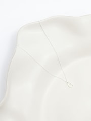 Simply Silver Silver Tone Sterling 925 Polished and Cubic Zirconia Initial Pendant - Image 4 of 4